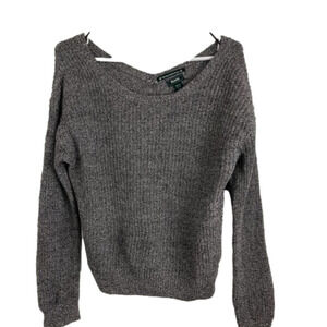 Roots Hemp Brown & White Shaker Knit  Sweater